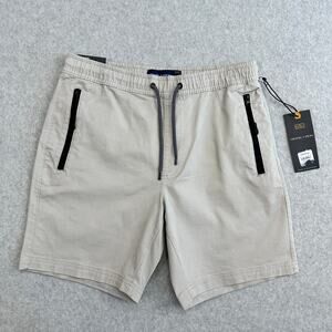 Nickel and Iron Shorts Mens S Khaki 7" Modern Performance Athleisure Neutralcore